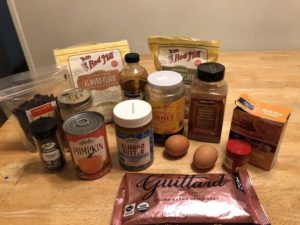 Pumpkin-Chocolate-Cranberry Bread (GF) ingredients ingredients